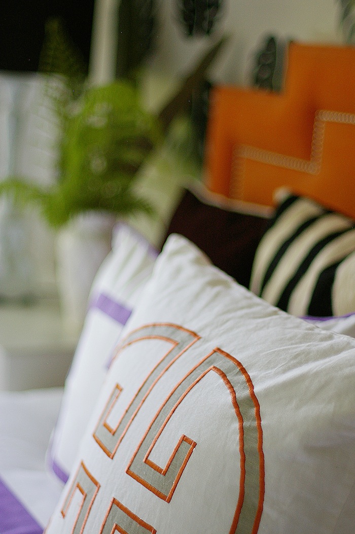 Jill Sorensen Lifestyle-Monogram Pillow Papaya copy